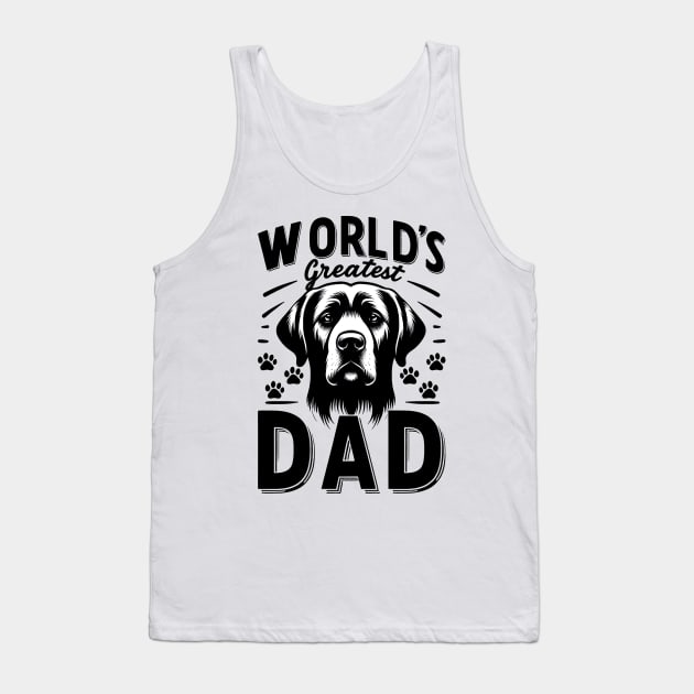 World's Greatest Dog Dad Fathers Day Puppy Lover Dog Paw Tank Top by cyryley